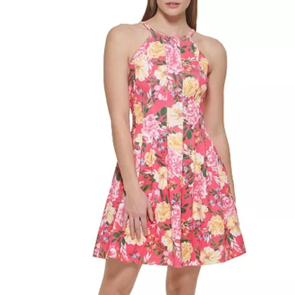 Vince Camuto Floral Print Mini Fit & Flare Dress